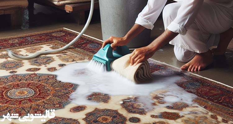 روش شستشوی صحیح فرش چله ابریشمی